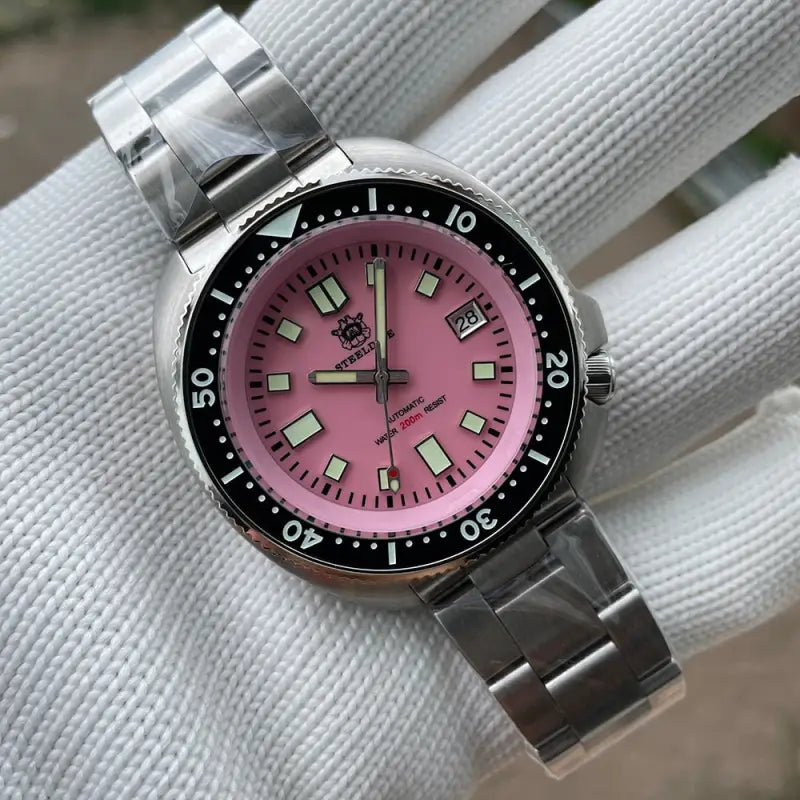 KPR Angelfish 44MM Automatic 200M Dive Watch - 70B-FF-SS Pink / China / NH35 Movt