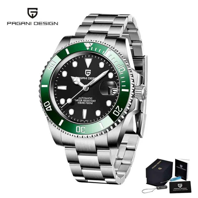 KPR Barramundi 40MM Automatic Dive Watch - Black Green / Poland