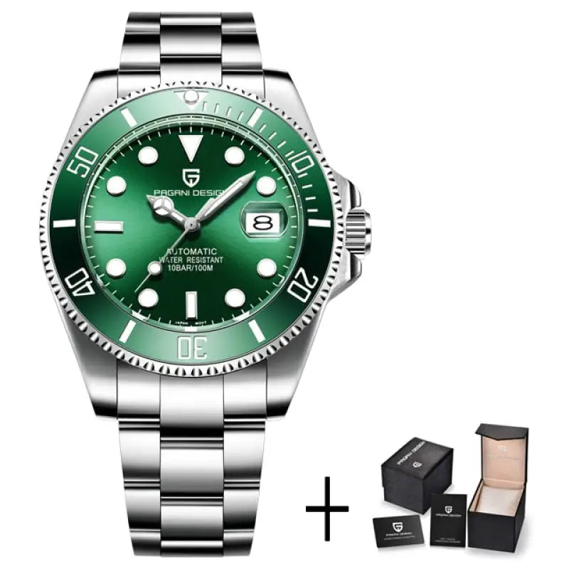 KPR Bigscale 100M Ghost Mechanical Dive Watch - Green / Czech Republic / Seiko NH35 Movement