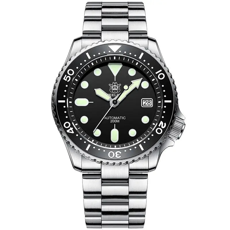 KPR Blenny 200M Perpetual Dive Watch - C-B-3STEEL-LOGO