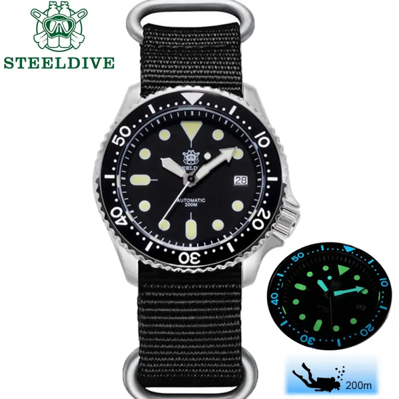 KPR Blenny 200M Perpetual Dive Watch - LOGO-Black-Nylon