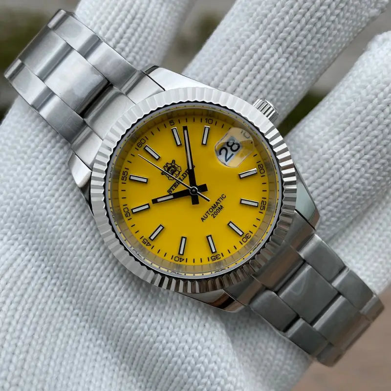 KPR Carp 300M 47.5MM Automatic Movement Dive Watch - 33YL-SS Yellow / NH35 Movt