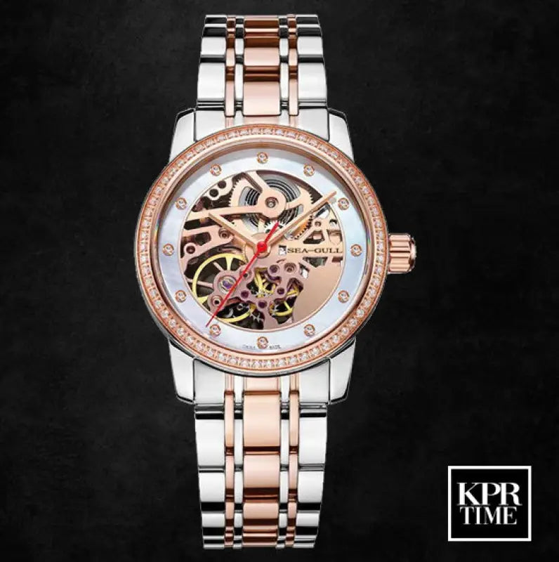 KPR Fashionable Function Mechanical Curved Glass Watch