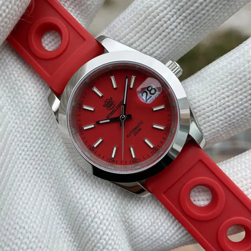 KPR Fashionista Timepiece 39MM 20 Bar Mechanical Watch - 34RE-RR-Red / China / NH35 Movt