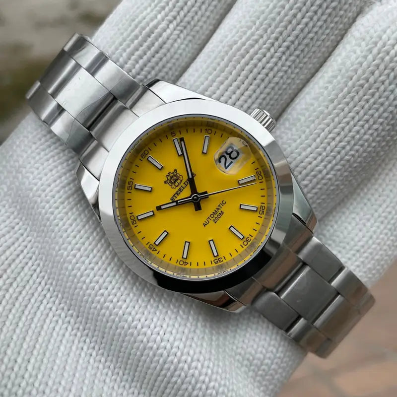 KPR Fashionista Timepiece 39MM 20 Bar Mechanical Watch - 34YL-SS-Yellow / China / NH35 Movt