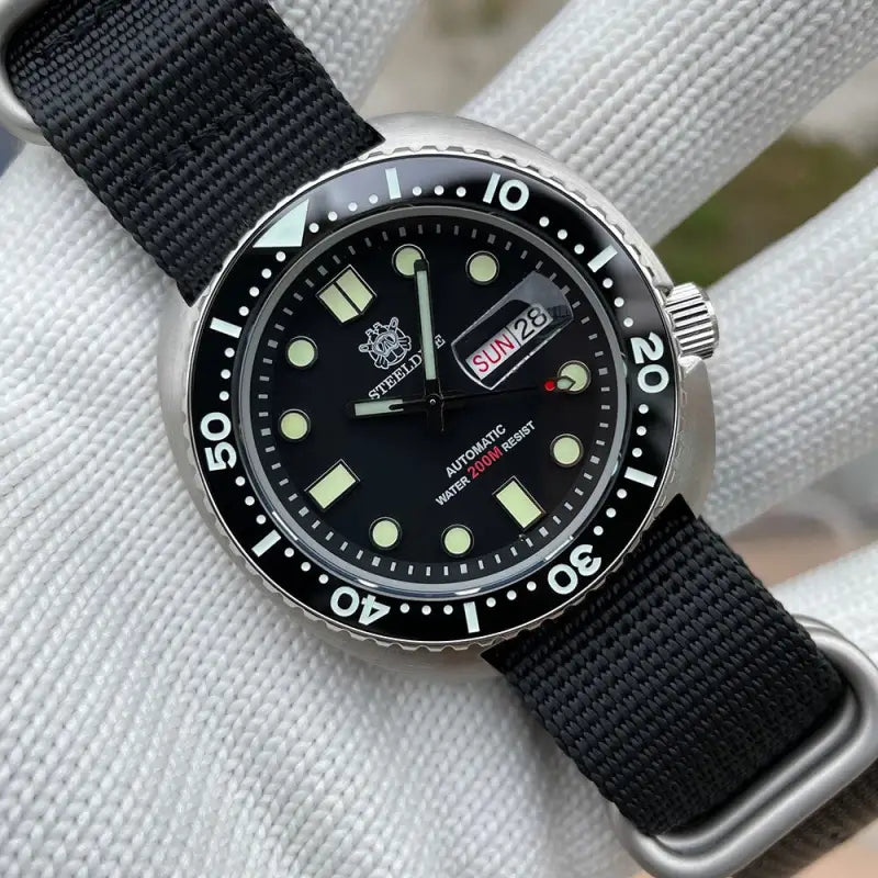 KPR Gar 45MM Automatic Week Display Dive Watch - 72HH-HN black / China