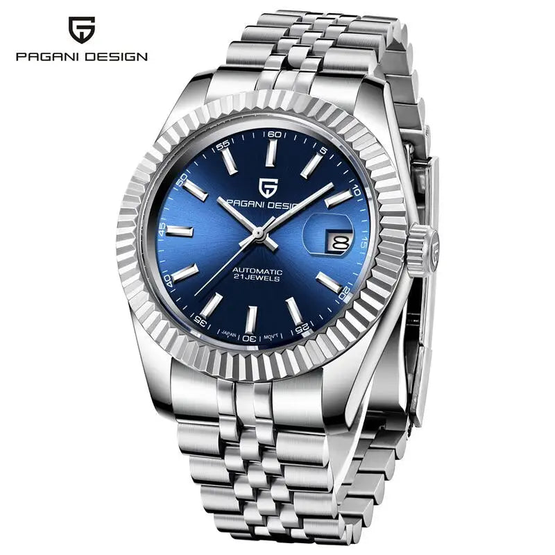 KPR Glamorous Guardian 39MM Automatic Watch - SilverBlue