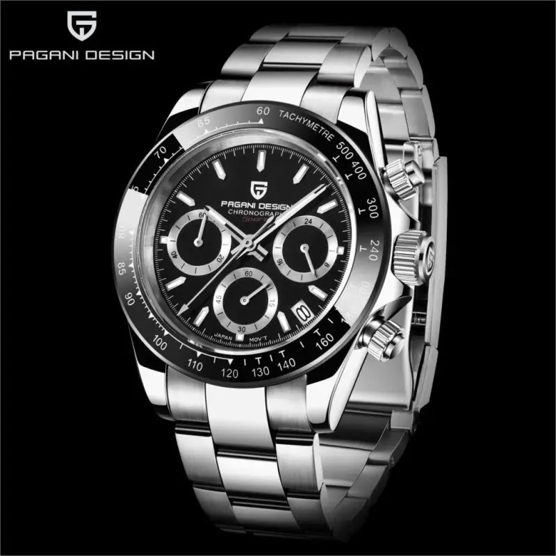 KPR Grand Legacy Japanese Movement Mechanical Waterproof Watch - Silver Black / China