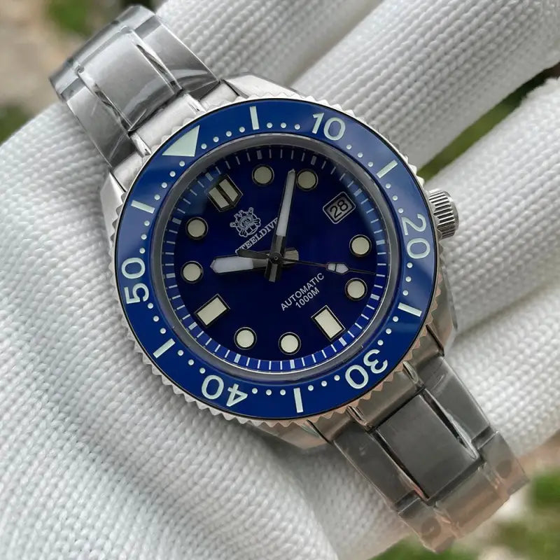 KPR Grand Seafarer Automatic Limited Edition Dive Watch - 68BL-SS Blue / 1000M Waterproof