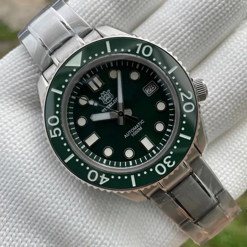 KPR Grand Seafarer Automatic Limited Edition Dive Watch - 68GR-SS Green / 1000M Waterproof