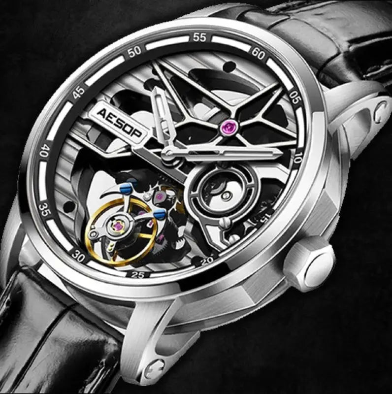 KPR Haute Fashion Skeleton Style Waterproof Automatic Watch