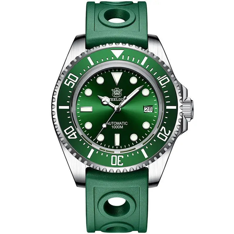 KPR John Dory 1000M Automatic Movement Dive Watch - Green-Hole