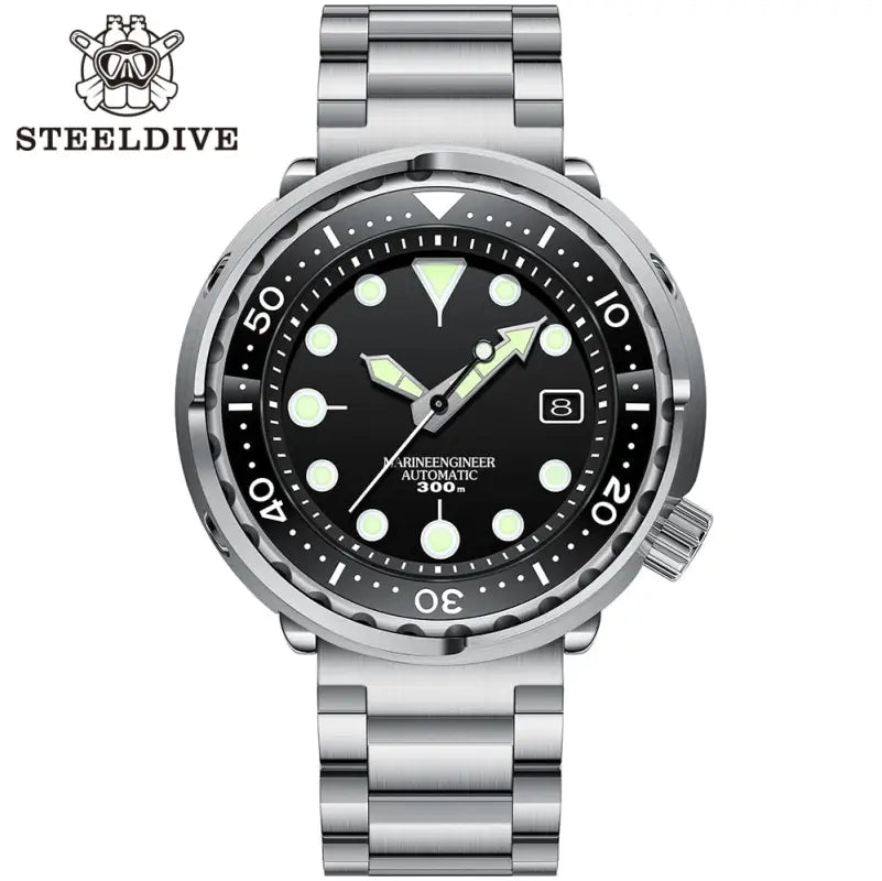 KPR Lamprey 300M 316L Steel Dive Watch - B-3 Steel-NO-LOGO