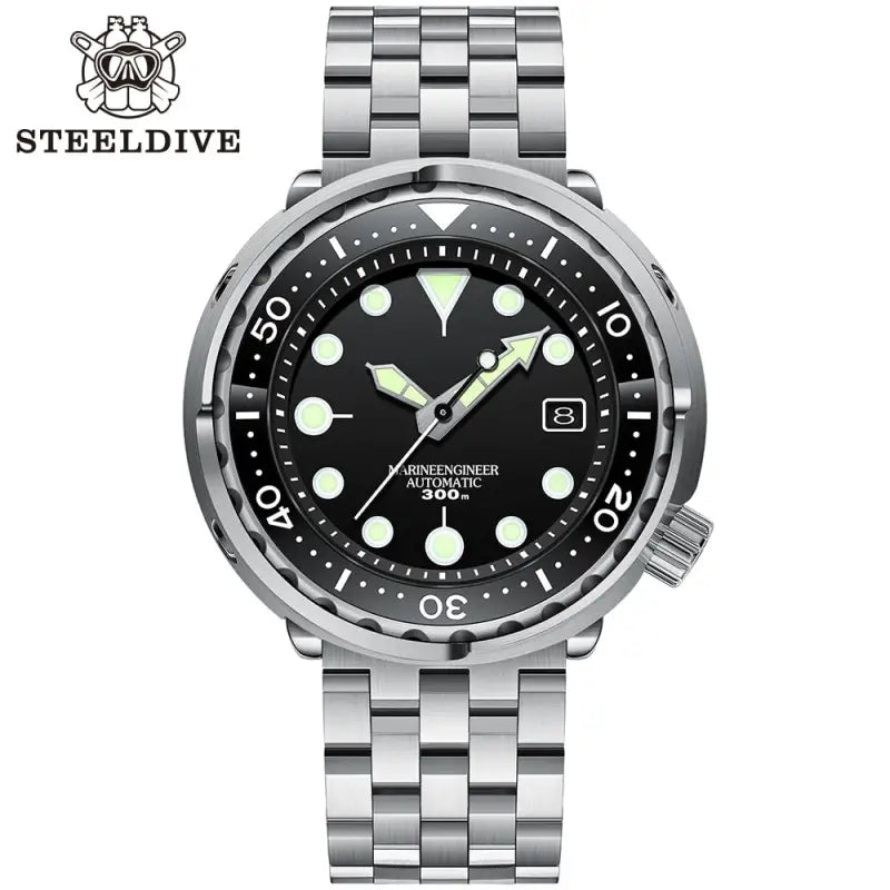 KPR Lamprey 300M 316L Steel Dive Watch - B-5 Steel-NO-LOGO