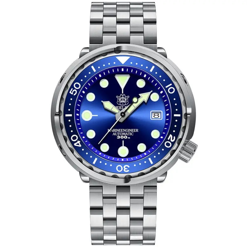 KPR Lamprey 300M 316L Steel Dive Watch - Blue Steel 5 Logo