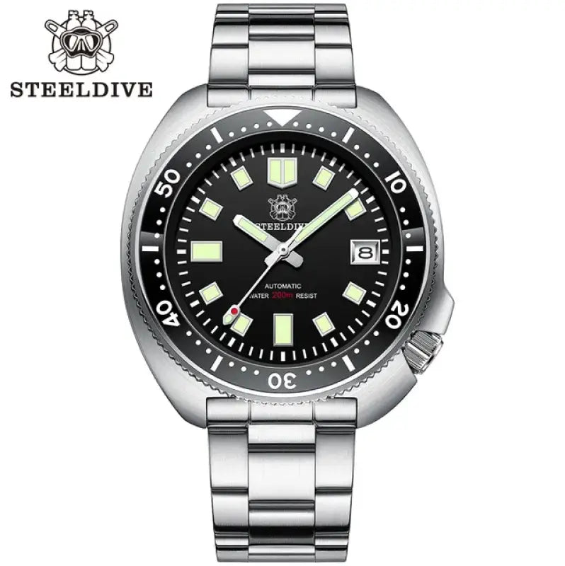 KPR Moray Eel 300M Jubilee Automatic Dive Watch - 70HH-SS Black-PT5000 / Israel