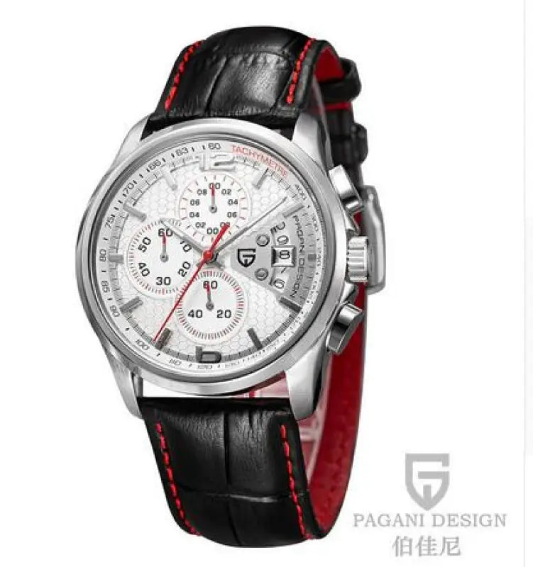 KPR Navigator’s Perpetual Chronograph Japanese Movement Watch - white red B