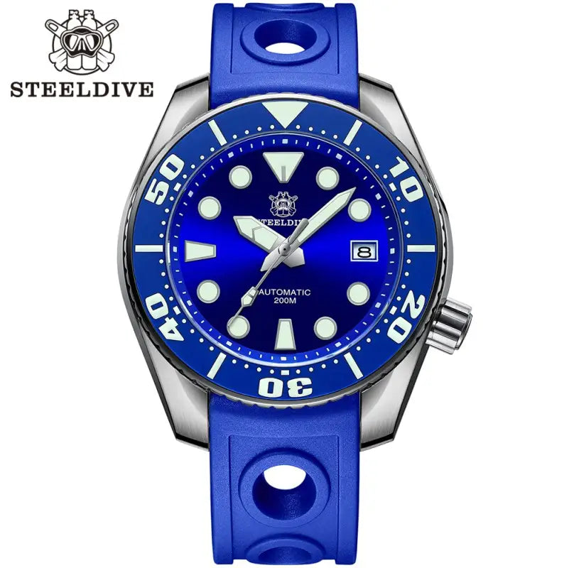 KPR Northern Pike 200M Mechanical Dive Watch - 71BL-LR Blue-Logo / NH35