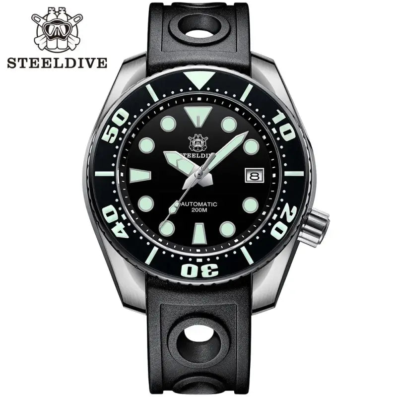 KPR Northern Pike 200M Mechanical Dive Watch - 71HH-HR Black-Logo / NH35