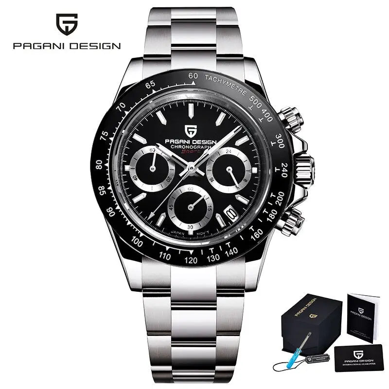 KPR Royal Elite AR Mechanical Waterproof Watch - Black / China / No