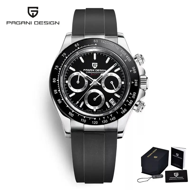 KPR Royal Elite AR Mechanical Waterproof Watch - Black Silica gel / China / No