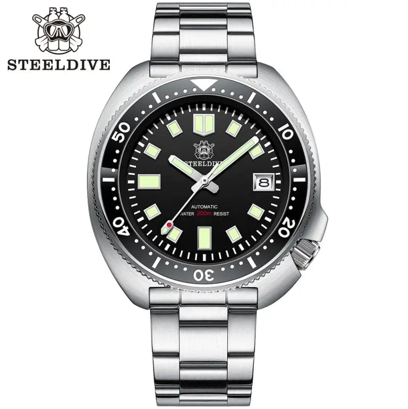 KPR Sablefish 42MM 200M Automatic Movement Dive Watch - 70HH-SS Black-logo / China / NH35 Movt