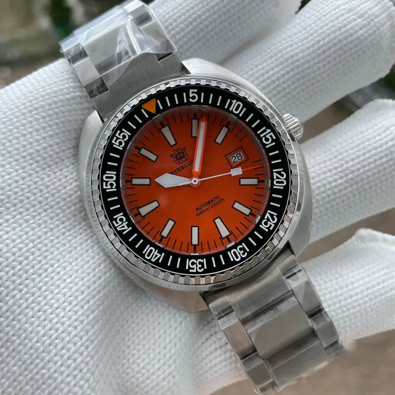 KPR Silver Hake 1000M Dive Watch - Orange