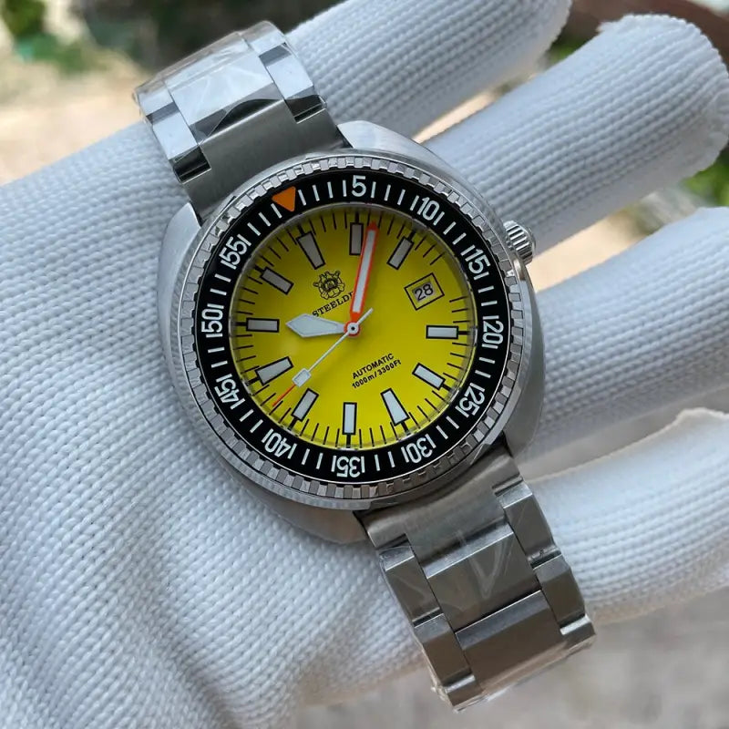 KPR Silver Hake 1000M Dive Watch - Yellow