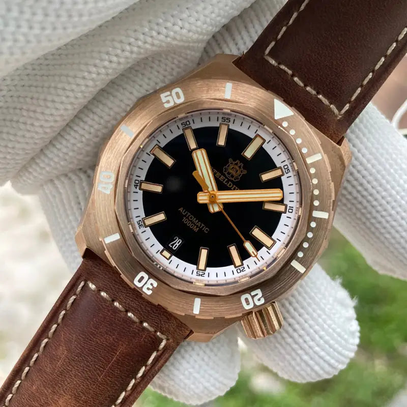 KPR Snook 41.5MM Bronze Bezel Dive Watch