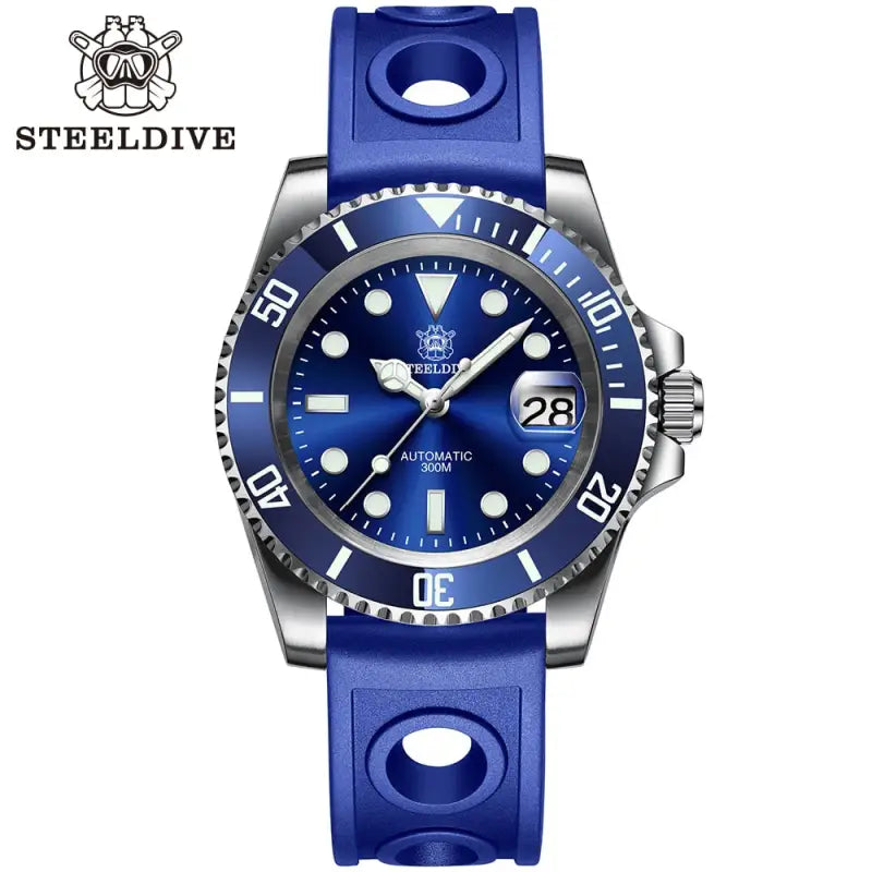 KPR Spadefish Two-Tone Sapphire Dive Watch - 53BL-LR Blue / China