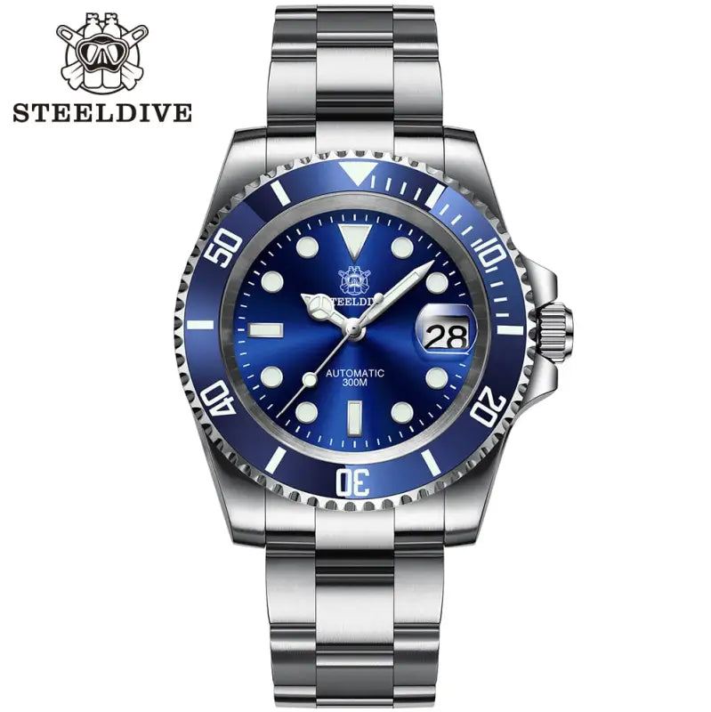 KPR Spadefish Two-Tone Sapphire Dive Watch - 53BL-SS Blue / China