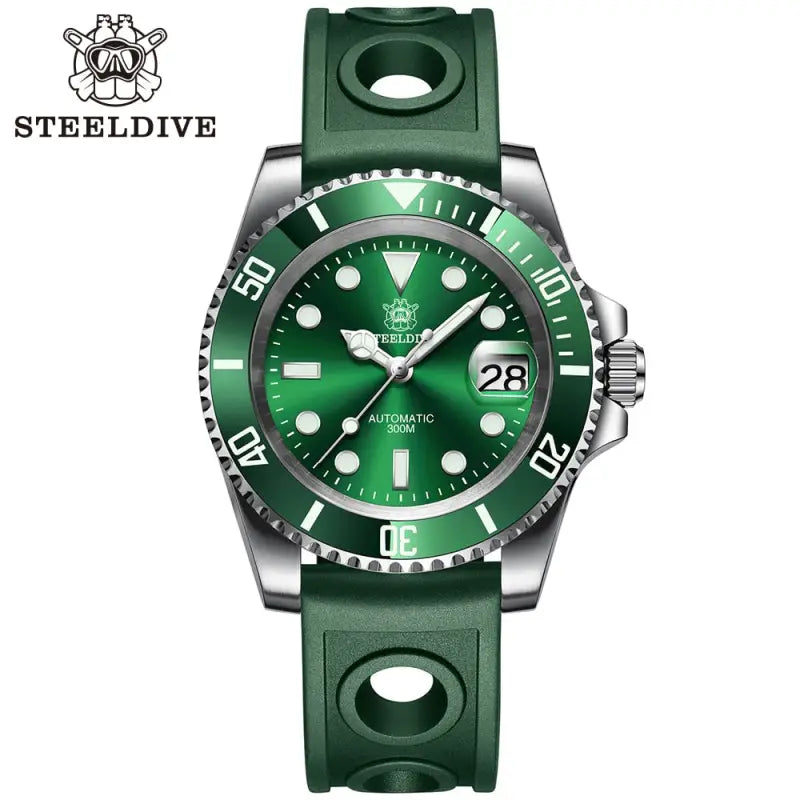 KPR Spadefish Two-Tone Sapphire Dive Watch - 53GR-GR Green / China