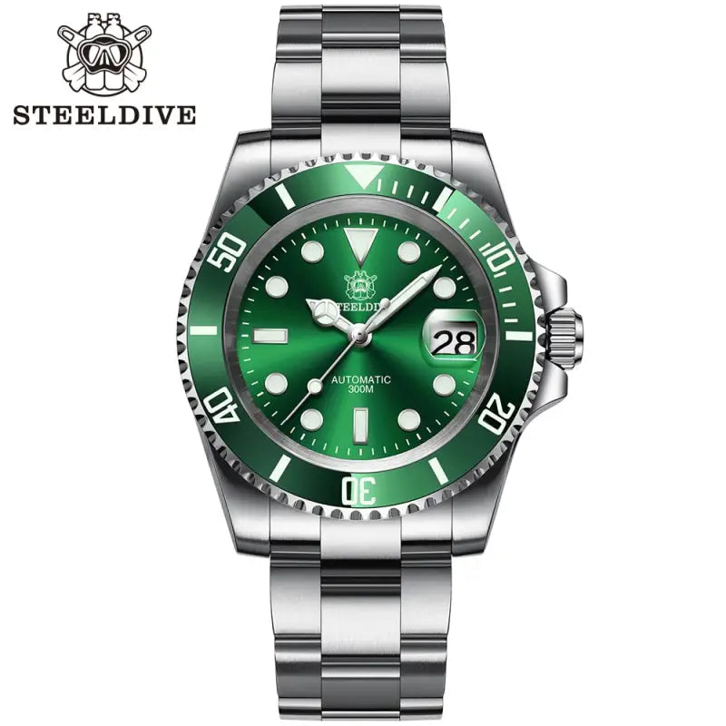 KPR Spadefish Two-Tone Sapphire Dive Watch - 53GR-SS Green / China