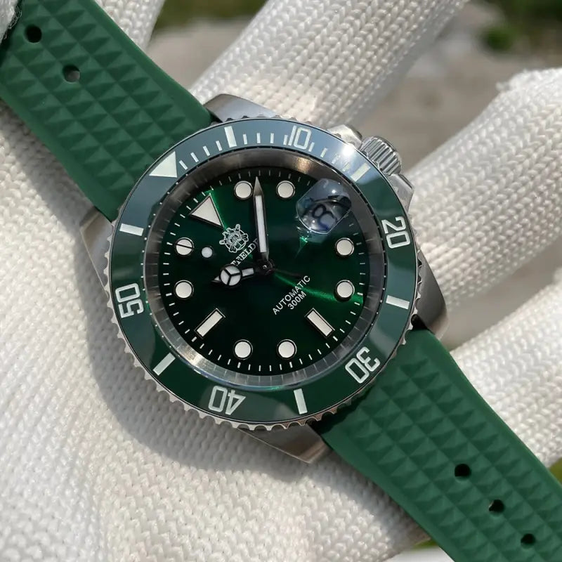 KPR Spadefish Two-Tone Sapphire Dive Watch - 53GR-SWF Green / China