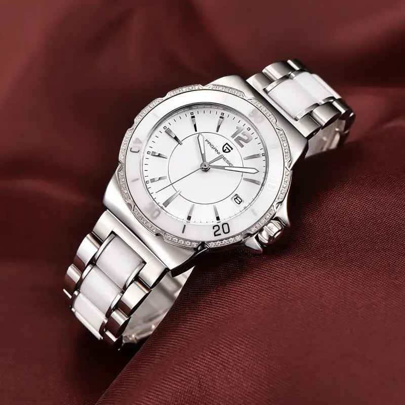 KPR Style Sensation Waterproof Automatic Sport Watch - diamond white